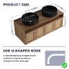 GDFStudio Emily Wall Mounted Rattan Door Bathroom Vanity with Ceramic Sink, 48" - 3 of 4