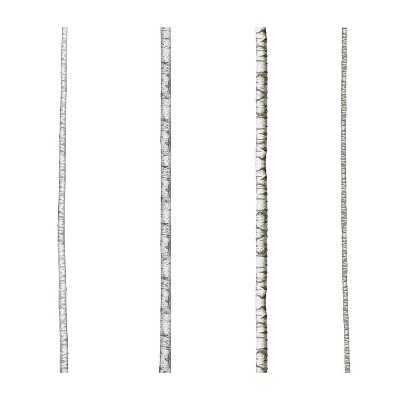 Realistic Birch Trees Peel and Stick Vinyl Wall Decal Set