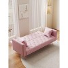 NicBex 71" Modern Convertible Sofa Bed, Velvet Couch for Living Room, American Retro Sleeper Sofa, Upholstered Loveseat Sofa for Living Room - 4 of 4