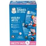 Gerber Yogurt Melts 4pk Strawberry & Mixed Berries Freeze-Dried Snacks Variety Pack - 4oz