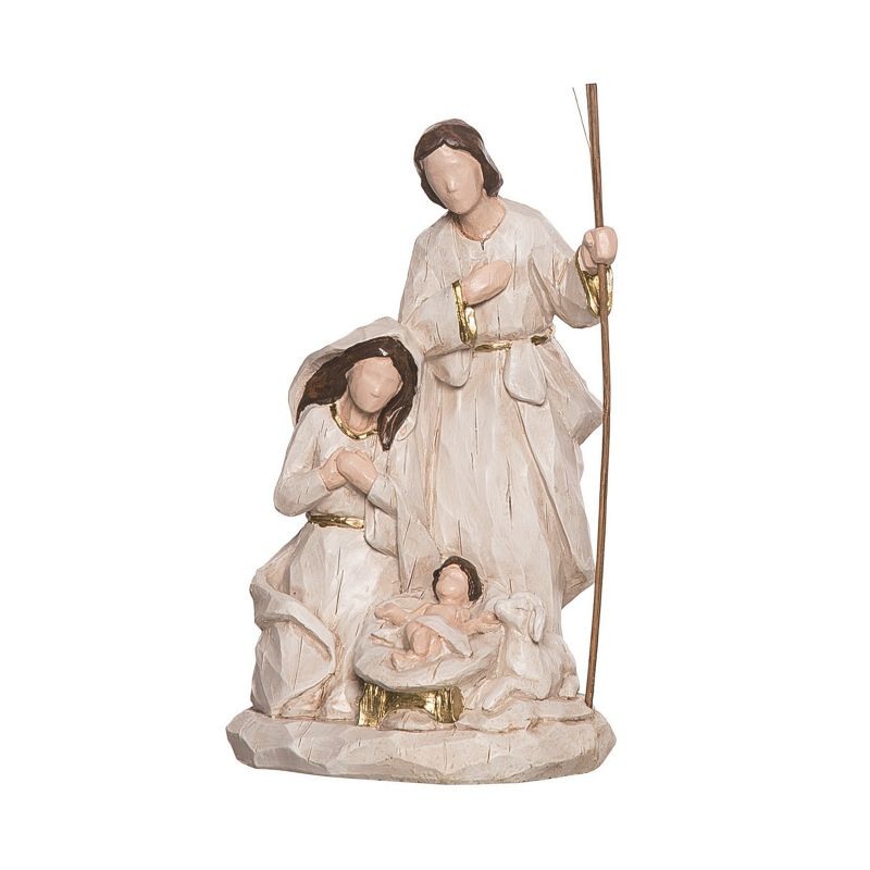 Transpac Natural Nativity Polyresin Tabletop Figurines Decorations Set of 2 Small, 7.48H inches, 3 of 4