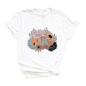 Simply Sage Market Women's Mama Colorful Flower Bouquet Short Sleeve Graphic Tee - 1 of 3