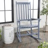 Seagrove Farmhouse Classic Slat-Back 350-LBS Support Acacia Wood Outdoor Rocking Chair- JONATHAN Y - 2 of 4