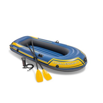 Rockible Inflatable Boat Float Raft PVC Boat Oars Heavy Duty For Ponds Lakes Rivers,Dinghy,2 Person,for Kids Families Adults
