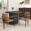 Christopher Knight Home Set of 2 Jeremiah Modern Upholstered Dining Chairs with Iron Frame Brown - 2 of 4