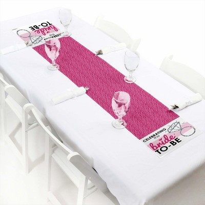 Big Dot of Happiness Bride-to-Be - Petite Bridal Shower and Bachelorette Party Paper Table Runner - Classy Bachelorette Party Decor - 12 x 60 inches