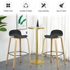 Costway Set of 2 Barstools Modern 30inch Pub Chairs w/Low Back & Metal Legs Black - 4 of 4