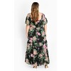 Women's Plus Size Marci Print Maxi Dress - black | CITY CHIC - image 3 of 4