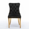 NicBex Dining Chairs Set of 2 Bar stool Upholstered Chair Contemporary Velvet Barstools with Button Tufted Decoration and Wooden Legs - 3 of 4