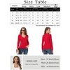 Coolmee Women's V Neck Long Sleeve Shirts Tunic Sweaters  Fall Fashion Clothes - 4 of 4