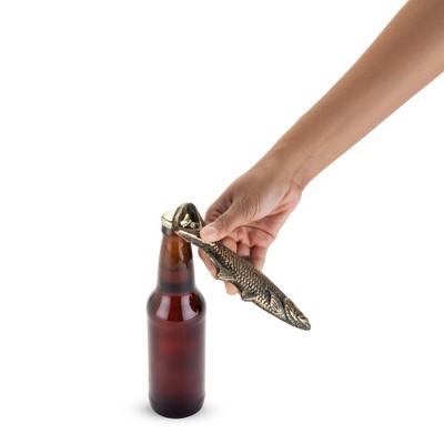 Bronze Cast Iron Fish Shaped Bottle Opener