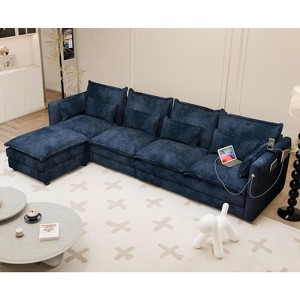 DYHOME L Shaped Couch Sectional Sofa Comfy Cloud Couch for Living Room, Deep Seat Modular Sectional Sofa, 4 Seat - 1 of 4