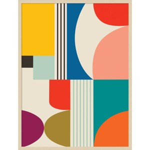 31" x 41" Mid-Century Modern Pattern by Rachel Lee Wood Framed Wall Art Print - Amanti Art: Giclee, Acrylic, Hardwood - 1 of 3