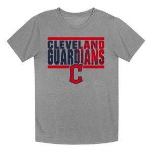 MLB Cleveland Guardians Boys' Gray Poly T-Shirt - 1 of 1