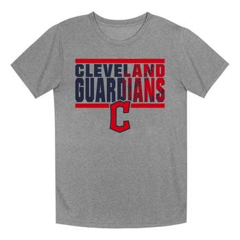MLB Cleveland Guardians Boys' Gray Poly T-Shirt