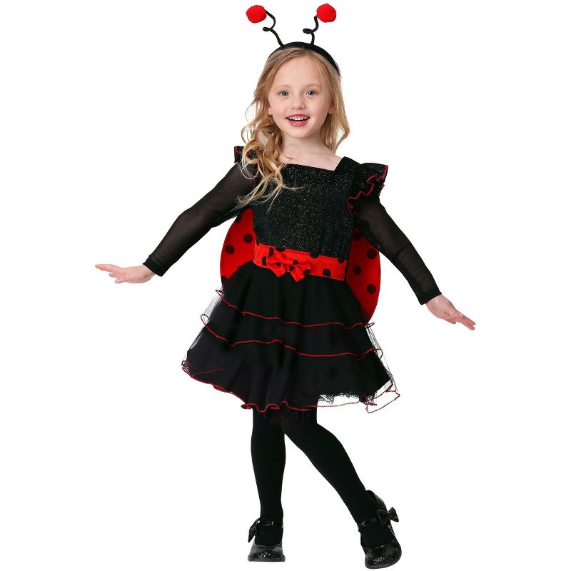 HalloweenCostumes.com Toddler Girl's Sweet Ladybug Costume, 1 of 4