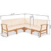 FIONECA 6-Piece Outdoor Patio Sofa Set with Cushions, PE Wicker Sectional Conversation Furniture with Coffee Table, Cream - 2 of 4