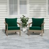WestinTrends Avalon Outdoor Modern HDPE Patio Club Chairs with Deep Seat Cushions (Set of 2) - 2 of 4