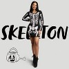 Joyfy Women's Glow in the Dark Skeleton Dress - Halloween Costume for Adults, Spooky Skeleton Bodysuit Party Outfit - 2 of 4