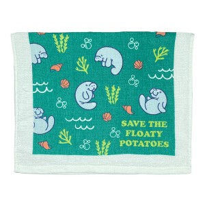 Save The Floaty Potatoes Funny Manatee Lovers Tea Towel - Crazy Dog Tea Towel Save Floaty - 1 of 4