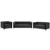 3-Piece Velvet Sofa Sets Contemporary Home Theater Seating Upholstered Couch Set for Living Room - Morden Fort - 2 of 4