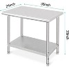Stainless Steel Work Table, NSF Commercial Grade, Adjustable Shelf, Silver - 3 of 4