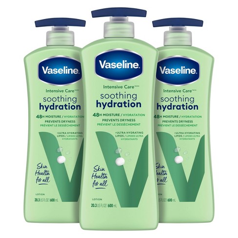 Vaseline Intensive Care Soothing Hydration Hand And Body Lotion 3ct/20.3 Oz Each : Target