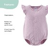 Baby Girl Rompers, 2pk - The Peanutshell® Lilac Stars, Purple Lilac, Newborn to 24 Months - 2 of 4