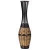 Uniquewise Antique 34-inch-tall Trumpet Style Floor Vase - Versatile Entryway or Living Room, or Bedroom Decor with Decorative Bamboo Brown - 3 of 4