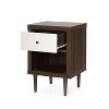Industrial Wooden 1-Drawer closet Chest Storage Cabinet living Room-Christopher Knight Home - 2 of 4