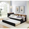 Twin Size Daybed with Storage Headboard and Wireless Charging for Bedroom or Apartment - 4 of 4