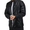 X RAY Mens Motorcycle PU Leather Jacket With Faux Shearing Lining - 4 of 4