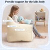 Hommpa Kids Cat Ears Soft Corduroy Fabric Bean Bag Chair with Memory Foam, Cozy Toddler Lounge Seat - 4 of 4