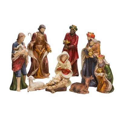 Kurt Adler 9 Inch Porcelain Nativity Figures Tablepiece Set Of 9 : Target