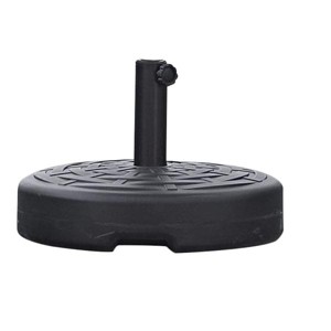 Whiteline Modern Outdoor Living BAS1695-BLK Eliana Round Umbrella Base in Black Made of Plastic - 1 of 1