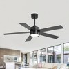 Airsurfer 52-in Black Ceiling Fan with 5 Black ABS Blades, DC Motor, 6-Speed, Remote Control, Downrod Mount - 3 of 4