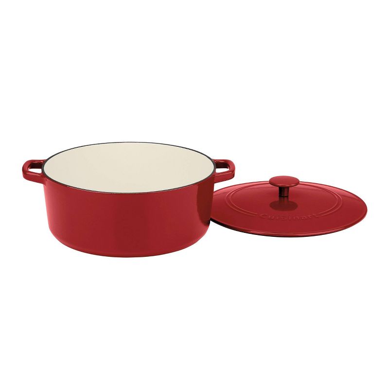 Cuisinart Chef&#39;s Classic 7qt Red Enameled Cast Iron Round Casserole with Cover - CI670-30CR, 5 of 6