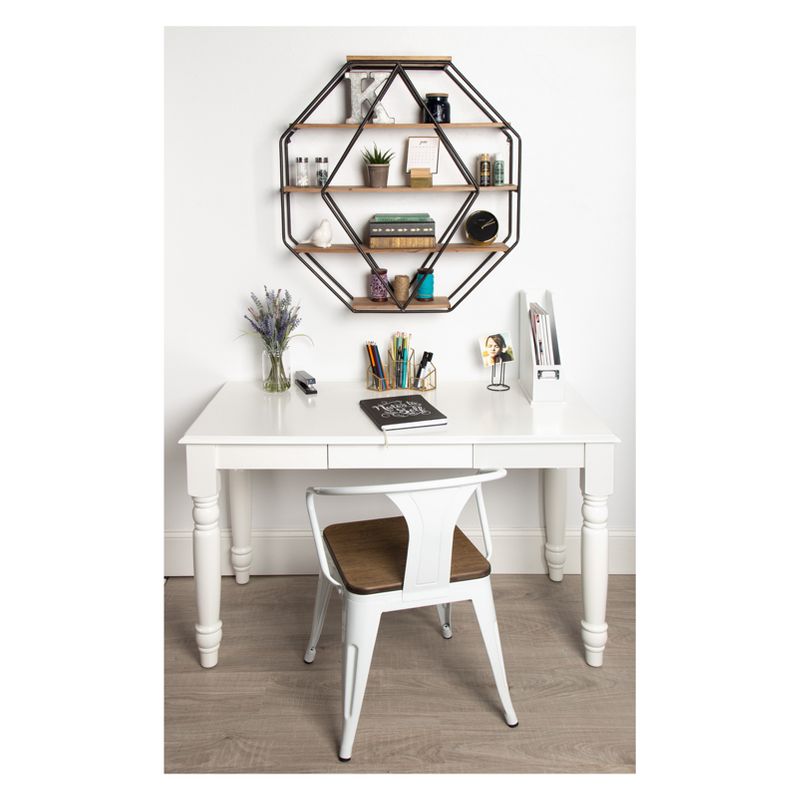 Wall Shelf Octagon Shaped - Kate & Laurel All Things Decor, 4 of 9