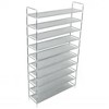 vidaXL Shoe Rack Black Metal Standard Shoe Rack Rectangular - Silver 39.4" x 11.6" x 66.9" - 2 of 4