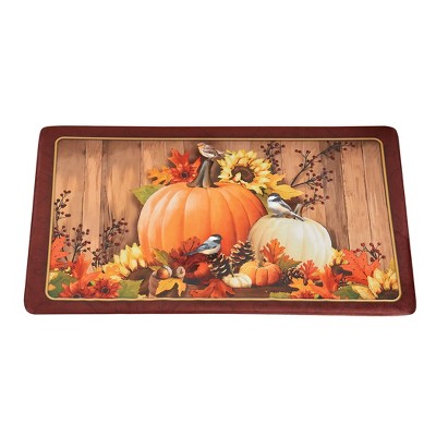 Collections Etc Fall Harvest Pumpkin Anti Fatigue Kitchen Mat 29.75" x 17.75"