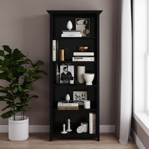 NicBex Bookcases for Living Room Modern 70" H 5 Tier Free Standing Storage Wood Bookshelves with Adjustable Storage Shelves for Office Home - 1 of 4