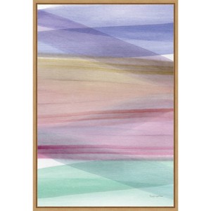 16" x 23" Soft Summer II Warm Abstract by Mercedes Lopez Charro Framed Wall Canvas - Amanti Art: Modern Vertical Lithograph - 1 of 4