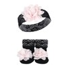 Hudson Baby Infant Girl Headband and Socks Set, Lace, 0-9 Months - 3 of 4