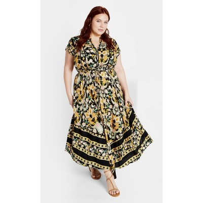 Women's Plus Size Lilah Maxi Dress - black | CITY CHIC