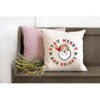 City Creek Prints Stay Merry And Bright Circle Canvas Pillow Cover - Natural - image 2 of 2