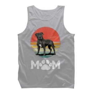Men's Design By Humans Mother's Day Pittie Mom Pitbull Dog Lovers By JorgeLopez Tank Top - 1 of 2