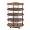 Corner Open Shelf, 4-Tier Display Shelves, Freestanding Small Bookcase Shelving Unit, Utility Plant Stand For Living Room, Home Office, Kitchen Brown - 3 of 4