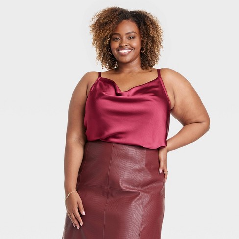 Plus size 2024 satin camisole