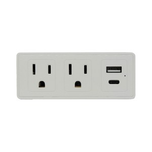 Ciao Tech Slim Multiport Charging Station 2 Outlets + 1 USB + 1 Type C w/ Surge Protection - 1 of 4