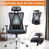 ALEXOUN High Back Comfortable Mesh Office Chair with Adjustable Height and Waitrest,Gas Lift,4 Inch Thickness Cushion for Home,Office,Black - 4 of 4